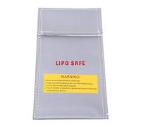 Annadue Bolsa Ignífuga de Seguridad de Batería RC, Bolsa de Protección de Protección de Batería Lipo, Protector de Saco de Carga a Prueba de Explosiones, 100x200 Mm para Almacenamiento de Carga