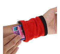 Annadue Bolsa para Muñequera, Cartera para Correr para Deportes Al Aire, Ejercicio, Jogging, Gimnasio, Cartera para Mujeres y Hombres, Tarjetero Manos Libres (Rojo)