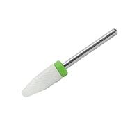Annadue Broca de Cerámica para Uñas, Cabezal de Maíz para Rectificadora Eléctrica, Vástago de 2,35 Mm, Rectificado Medio, Caja Azul M, Herramienta Portátil Liviana para Remodelar Uñas para Tallar y