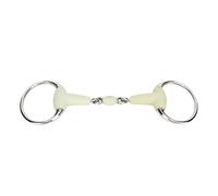 Annadue Broca para Caballo, Broca de Filete de Acero Inoxidable con Sabor, para Boca de Caballo Envuelta en Goma para Entrenamiento de Carreras