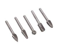 Annadue Brocas Rotativas de Acero de Tungsteno, 5 Piezas, Limas de Cabeza de 1/4 Pulgadas y 6 Mm para Tallar Madera de Metal, Alta Dureza HRC70, Grabado, Pulido de Plástico de Aluminio
