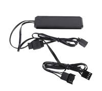 Annadue Cable de Extensión Divisor ARGB, Cable RGB Direccionable de 3 Pines y 5 V para Ventilador de PC, de Extensión de Luz LED (Black)