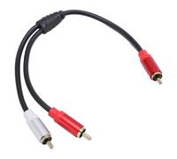 Annadue Cable de Sonido Macho a Macho, Divisor Estéreo en Y de 11,8 Pulgadas, 1 Macho a 2 Machos, Reemplazo de Cable de Audio Mejorado para DVD, TV, HDTV, VCR, Reproductor de CD