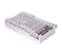 Annadue Caja de Almacenamiento de Batería, Estuche de Transporte de Batería Acolchado Suave con Instrumento de Prueba de Capacidad, Organizador de Soporte de para el Hogar del Coche