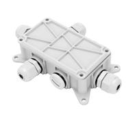 Annadue Caja de Conexiones con Bandeja Portacables para Empalmes de | Cuerpo con clasificación IP65, PC retardante de llama, seis prensaestopas, cinco tapones de sellado, placa interior extraíble