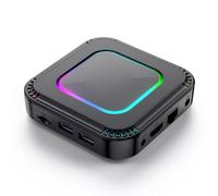 Annadue Caja de TV 8K Android 13, 4GB, WiFi Dual, Luz RGB (Enchufe de la | 8K@25fps y 4K@60fps con HDR10.4 GB de RAM para Realizar Múltiples Tareas sin Problemas.WiFi de Doble Banda para Transmisión