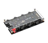 Annadue Caja del Controlador del Ventilador, Case Fan Hub PWM + ARGB 2 en 1, Control Remoto Inalámbrico para Ventilador de Refrigeración de Computadora