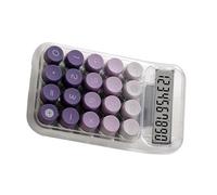 Annadue Calculadora de Escritorio Transparente, Calculadora de Interruptor Mecánico de Botón Grande, de Escritorio Básica para Negocios de Suministros de Oficina (Purple)