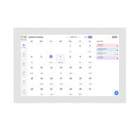 Annadue Calendario Digital de 15,4 Pulgadas, Organizador Familiar con Pantalla Táctil Inteligente con Horarios de Sincronización, Planes de Comidas, Listas de Tareas, para Organización (Enchufe de