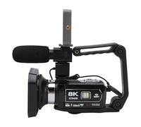 Annadue Cámara de Vídeo 8K 64MP, Zoom Digital 18X, Pantalla Táctil de 3 Pulgadas, Estabilización de 6 Ejes, Transferencia WiFi, Luz de Relleno, Micrófono