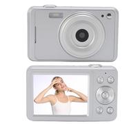Annadue Cámara Digital 4K 64MP para Fotografía, Cámara de Video de Enfoque Automático con Zoom Digital de 16x, Pantalla de 2.8 Pulgadas, LED Light Light (Silver)