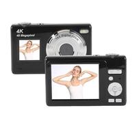 Annadue Cámara Digital 4K, Cámara de Vlogging de Doble Pantalla HD de 48MP con 16x Enfoque Automático de Zoom Digital, Punto de Pantalla Compacto de 2.8 Pulgadas y Cám de Disparo para (Black)