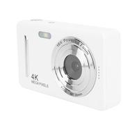 Annadue Cámara Digital de 64 MP con Vídeo 4K, Zoom 16x, Pantalla TFT de 2,4 Pulgadas, Estabilización de Imagen con Enfoque Automático, Filtros de Modo Belleza, Carga Tipo C para (White)