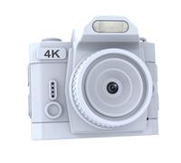 Annadue Cámara Digital de Llavero 4K, Videocámara de Video Micro de 64MP con 19 Efectos de Filtro 78 ° Luz de Llenado de LED de Gran Angular, Cámaras Pequeñas Portátiles para Grabación (White)
