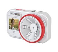 Annadue Cámara Digital Retro, Pantalla HD de 2.8 Pulgadas 64MP Punto y Cámara de Disparo con un Enfoque Automático de Zoom Digital de 18x, CAM de Selfie Vintage (Silver)