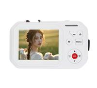 Annadue Cámara Digital Retro, Pantalla HD de 2.8 Pulgadas 64MP Punto y Cámara de Disparo con un Enfoque Automático de Zoom Digital de 18x, CAM de Selfie Vintage (White)