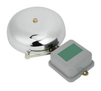 Annadue Campana Eléctrica de Acero Inoxidable No Chispeante, 150 Mm, CA 220 V, Campana Escolar Tipo Ritmo Externo con Martillo Grueso, Tornillos Hexagonales y Bobina de Cobre Duradera a Prueba de
