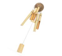 Annadue Campanas de Viento de bambú de Cáscara de Coco para Colgar en Interiores y Exteriores, Decoración Decorativa de Jardín, Regalo Artesanal Hecho a Mano para Aliviar el Estrés y Sonidos