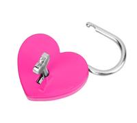 Annadue Candado de Corazón, Candado de Metal Colorido con Llave para Equipaje en Cajones de Gabinete, Suministros para el Hogar de 45x59 Mm (Rosa roja)