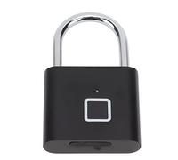 Annadue Candado de Huella Digital 0.5s Desbloqueo, IP54 Resistente Al | Cerradura inteligente con huella digital, capacidad para 10 huellas dactilares, recargable por USB, aleación de zinc, para