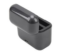 Annadue Cargador de Batería de 2 Canales con Ranuras para Tarjetas | Cargador de doble ranura, estación de carga portátil, tapa magnética, MCU inteligente, almacenamiento de tarjeta de memoria