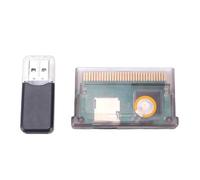 Annadue Cartucho SD GBA Flash Cart Cartucho de Juego Compatible con Tarjeta TF para SP/GBM/IDS/NDS/NDSL para GameBoy Advanced, Formato FAT, Capacidad Máxima de 2 Gb (Negro Transparente)