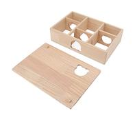 Annadue Casa para Hámster de Madera Contrachapada, Casa Escondite para Mascotas de 6 Dormitorios, para Mascotas de Madera Duradera con Techo Móvil, Animal Pequeño para Dormir, Moverse, Jugar en