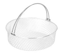 Annadue Cesta para Freír de Acero Inoxidable con Asa para Freír, Accesorio para Servir Patatas Fritas, Cesta Coladora de Malla de Cocina para Aceite de Cocina, Bandeja para Ideal para la del Hogar