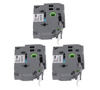 Annadue Cinta de Etiquetadora para TZC231,18cm Compatible con Cinta de Etiquetas de Repuesto para PT E100 D210 E300 D450 P700 18RZ PT,para TZe 141 241 441 541 641 741,Negro sobre Blanco