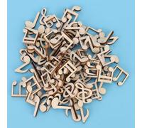 Annadue Clips de Madera para Notas Musicales, 100 Unidades de Clips Decorativos para Notas de 2 Cm, Decoración Mixta de Musicales para Manualidades de Fiesta (de madera)