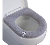 Annadue Cojín Grueso para Asiento de Inodoro, Cojín Suave para Inodoro de Baño, Lavable para Calentador de Asiento de, para de para el Hogar, para (gris claro)
