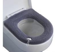 Annadue Cojín Grueso para Asiento de Inodoro, Cojín Suave para Inodoro de Baño, Lavable para Calentador de Asiento de, para de para el Hogar, para (gris oscuro)