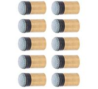 Annadue Compacto 10 Piezas Billar Snooker Pool Cue Tip Piezas de Repuesto Atornillables Cobre Cuero PU para Control de Bolas para Amantes de los Cues Cobre+Cuero PU (10MM)