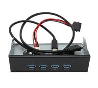 Annadue Concentrador de Panel Frontal USB 3.2, Concentrador USB de Panel Frontal de 4 Puertos de 5,25 Pulgadas con 4 USB3.2 GEN2, Panel Frontal de Unidad óptica de 10 Gbps para
