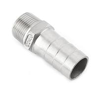 Annadue Conector de Manguera de Púas de Rosca Macho de Acero Inoxidable, Conector de de 1/2 "x 12 Mm, Resistente Al óxido para Tuberías de Agua, Aire, Plomería, Conexión Rápida Química (3/4''*25mm)