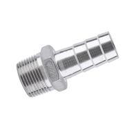 Annadue Conector de Manguera de Púas de Rosca Macho de Acero Inoxidable, Conector de de 1/2 "x 12 Mm, Resistente Al óxido para Tuberías de Agua, Aire, Plomería, Conexión Rápida Química (3/4''*20mm)