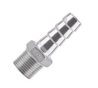 Annadue Conector de Manguera de Púas de Rosca Macho de Acero Inoxidable, Conector de de 1/2 "x 12 Mm, Resistente Al óxido para Tuberías de Agua, Aire, Plomería, Conexión Rápida Química (3/8''*12mm)