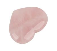 Annadue Cristal de Cuarzo Rosa en Forma de Corazón para Meditación, Piedra de Energía de Corazón de Cristal, Piedras Curativas Cristales para Aliviar la Ansiedad, Regalos Curativos de Reiki de para