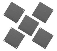 Annadue Cubierta Negra para Ventilador de PVC para Ordenador de PC, a Prueba de Polvo, 5 uds., Resistencia a la Corrosión por Calor de 120mm para Chasis Doméstico, Altavoz, Electricidad