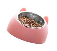 Annadue Cuenco de Agua para Comida para Mascotas con Forma de Dibujos Animados de Acero Inoxidable, Cuenco de Alimentación Antideslizante para Perros y Gatos, de Doble Propósito 2 en 1, para Perros