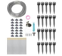 Annadue de Riego por Goteo para Jardín, Kit de Riego por Goteo con Manguera de PVC 4/7 de 82 Pies Eficiente para Césped, Jardín e Invernadero