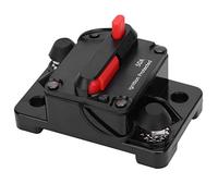 Annadue Disyuntor DC12-42V Portafusibles de Reinicio Automático, Interruptor Automático Impermeable de Cobre con Protección contra Sobrecorriente, Fácil Instalación para Pared de Panel Plano, Rojo