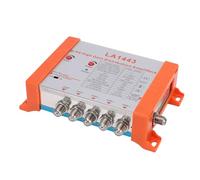 Annadue Divisor de Amplificador de Distribución de 4 Vías, Amplificador Divisor de Modulador de Vídeo de 45dB, Filtro 5G LTE Integrado, Cascada de Bucle IRS (Enchufe de la UE)