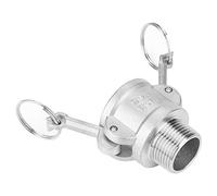 Annadue DN20 3/4 Pulgada B Bomba de Trasvase Adaptador | Acero inoxidable 316, acoplamiento de leva y ranura, clasificación de alta presión, manguera de descarga de succión,