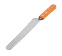 Annadue Espátula de Acero Inoxidable, de Madera Más Suave, Herramienta para Untar Crema de Pan y Pasteles, Accesorio para Hornear para Pastelería de Cocina (10 pulgadas)