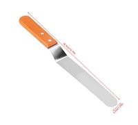 Annadue Espátula de Acero Inoxidable, de Madera Más Suave, Herramienta para Untar Crema de Pan y Pasteles, Accesorio para Hornear para Pastelería de Cocina (20,3 cm/8 pulgadas)
