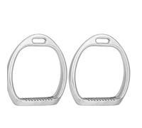 Annadue Estribos de Aluminio, Almohadilla Ligera para Estribos, para Silla de Montar a Caballo para Deportes Ecuestres, de Seguridad para Jinetes