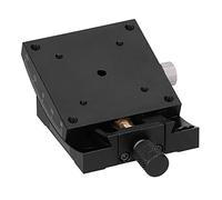 Annadue Etapa Lineal, Plataforma Manual de Ajuste Fino del Goniómetro, Mesa Deslizante de de Milano, Etapa de Tornillo sin Fin de Turbina de 60x60 Mm para Posicionamiento de Precisión