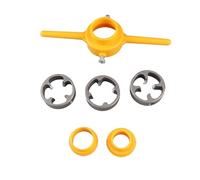 Annadue Fabricante de Herramientas de Rosca de PVC 1/2 3/4 1 Pulgada NPT Juego de Troqueles Redondos, Herramienta Manual de Enhebrador de Tuberías, Kit de Plomería de Aleación y Plástico Duradero para
