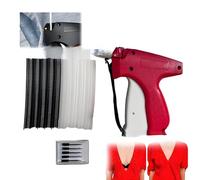 Annadue Fijador Rápido de Ropa, Herramienta de Micropuntada, Pistola Clavadora de Colchas para Bricolaje en el Hogar, Minipistola para Dobladillos de Tela, Reparación sin Costuras (rojo)